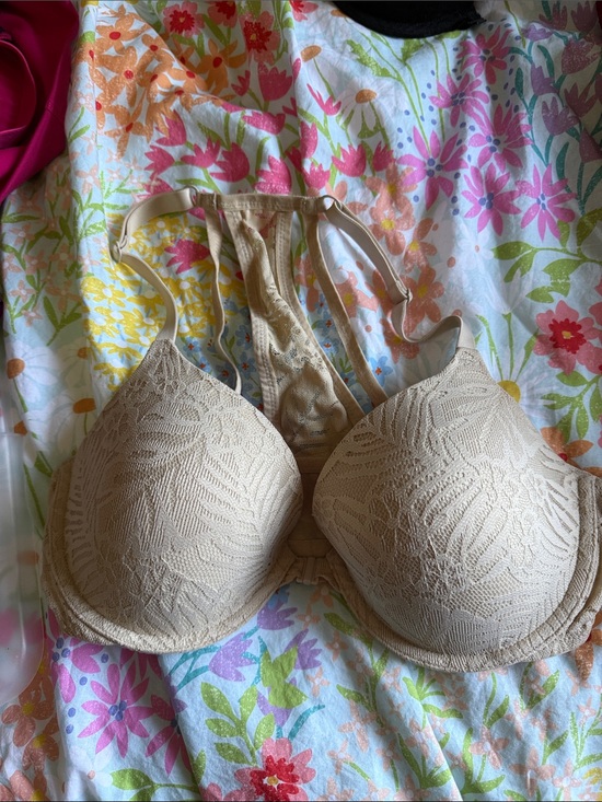 PINK Victoria's Secret Other - Beige Lace Racerback T-Shirt Bra